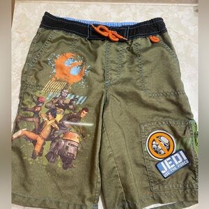 Disney Star Wars Jedi Swimming Board Short Trunks Boys Size 5/6